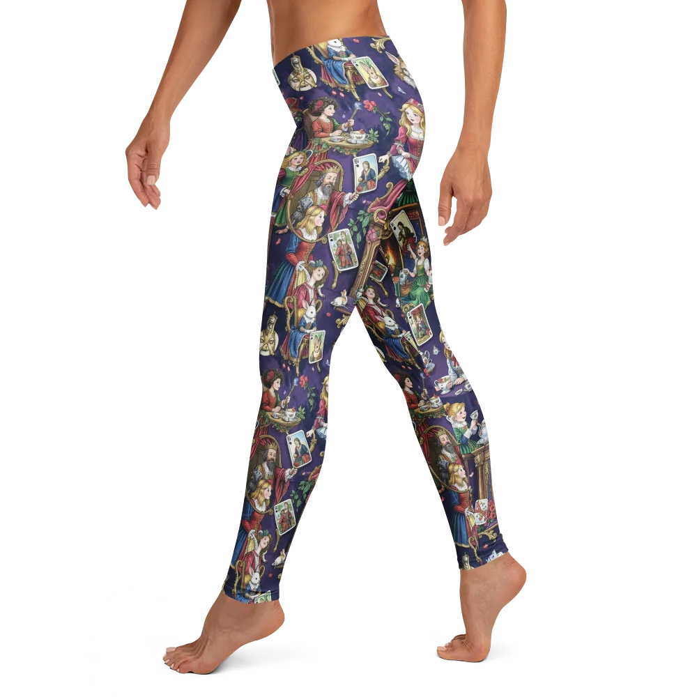 Wonderland Tableau on Leggings — Left