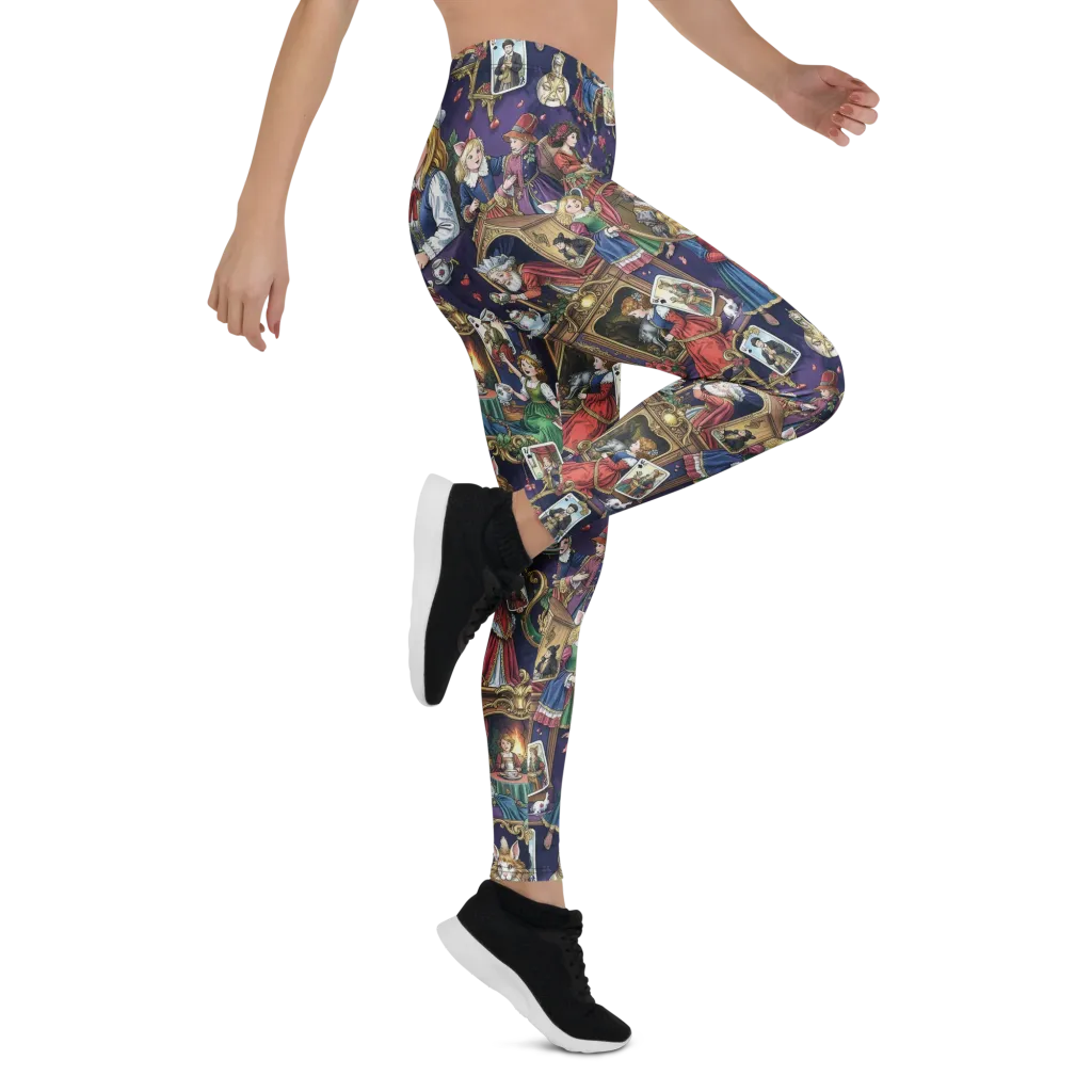 Wonderland Tableau on Leggings — Right
