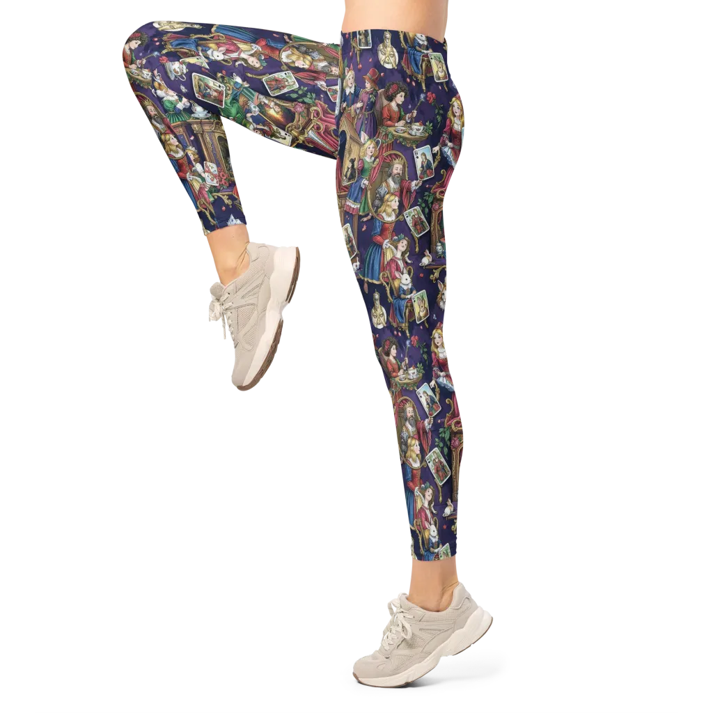 Wonderland Tableau on Leggings — Left