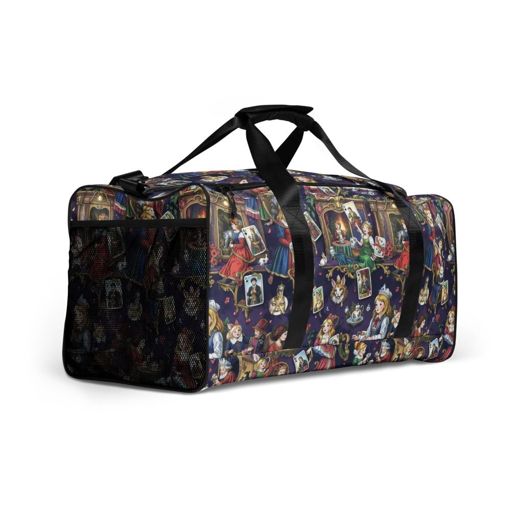 Wonderland Tableau on Duffle Bag — Right Front