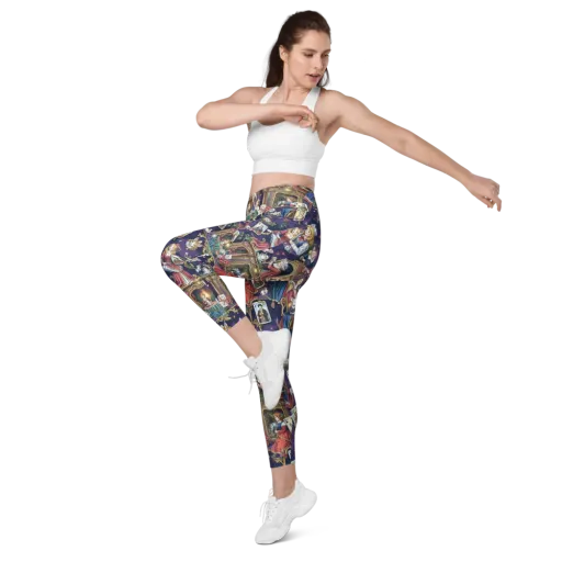 Wonderland Tableau on a Leggings with Pockets
