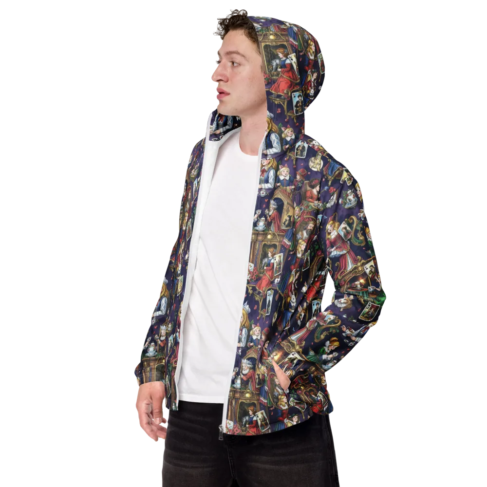 Wonderland Tableau on Men's Windbreaker — Left Front