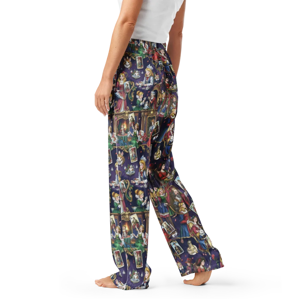 Wonderland Tableau on Women's Pajama Pants — Left
