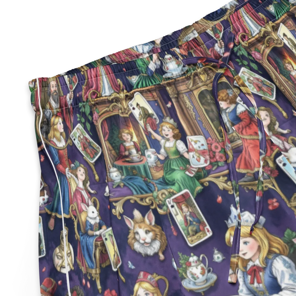 Wonderland Tableau on Women's Pajama Shorts — Product details