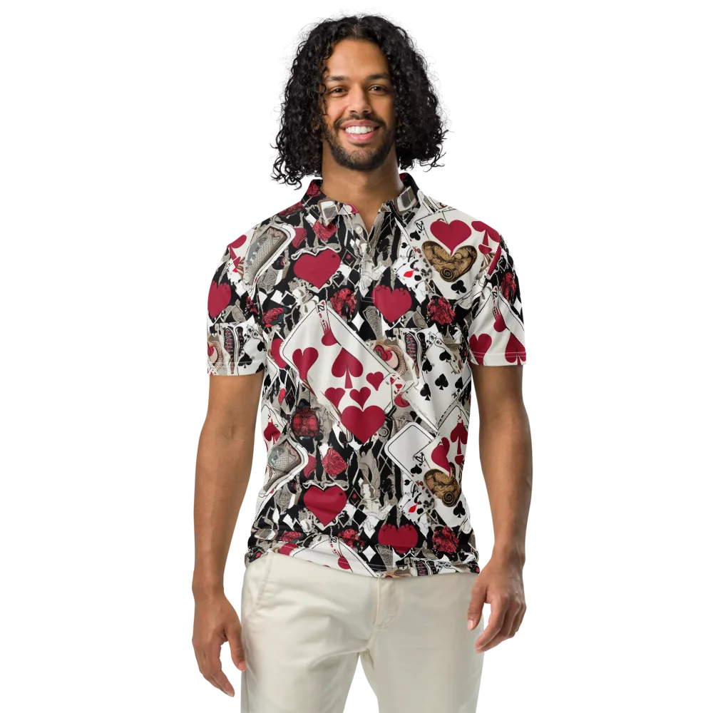 Velvet Gambit on Men's Slim Fit Polo Shirt — Front