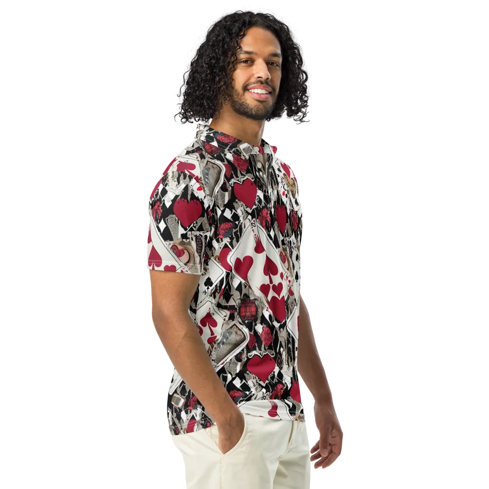 Velvet Gambit on Men's Slim Fit Polo Shirt — Right Front