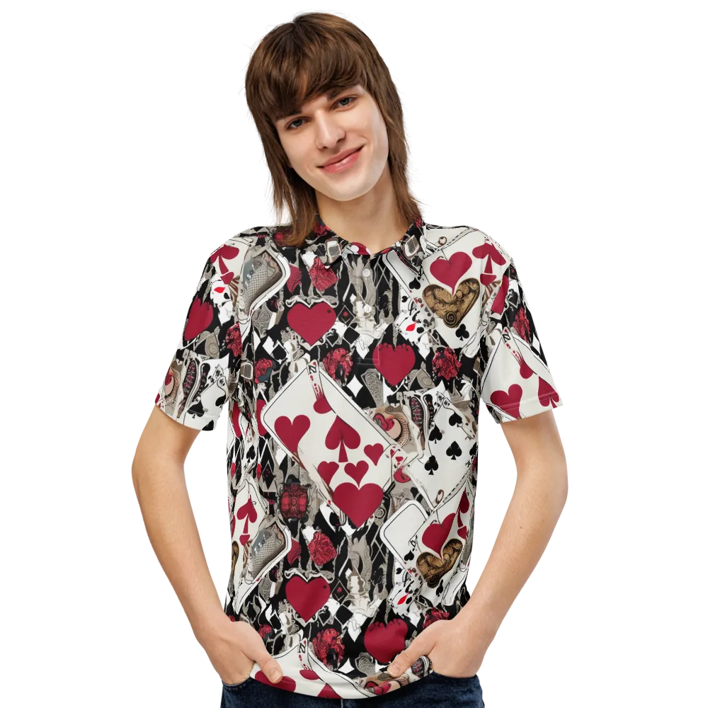 Velvet Gambit on Men's Slim Fit Polo Shirt — Front
