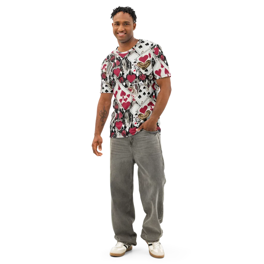 Velvet Gambit on Men's Cotton Crew Neck T-Shirt — Front
