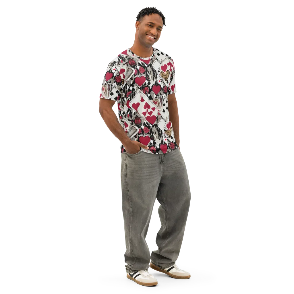 Velvet Gambit on Men's Cotton Crew Neck T-Shirt — Right Front