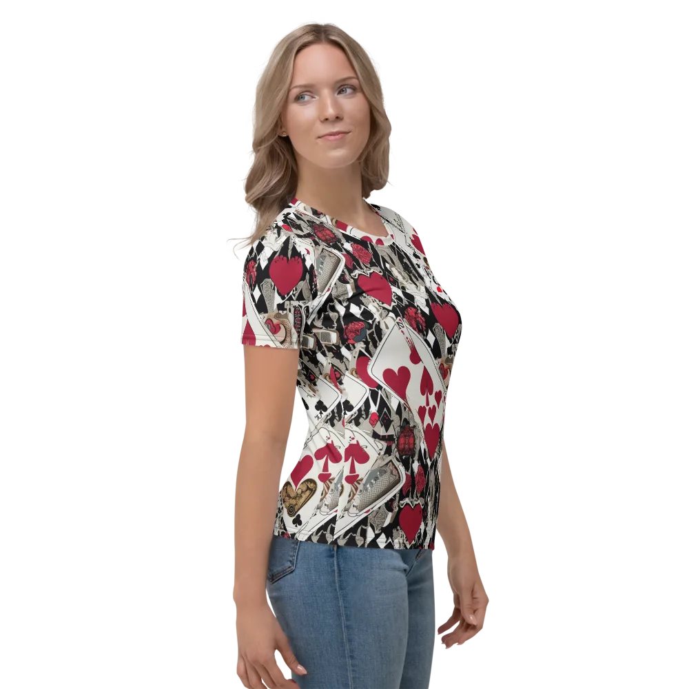 Velvet Gambit on Women's Crew Neck T-Shirt — Right