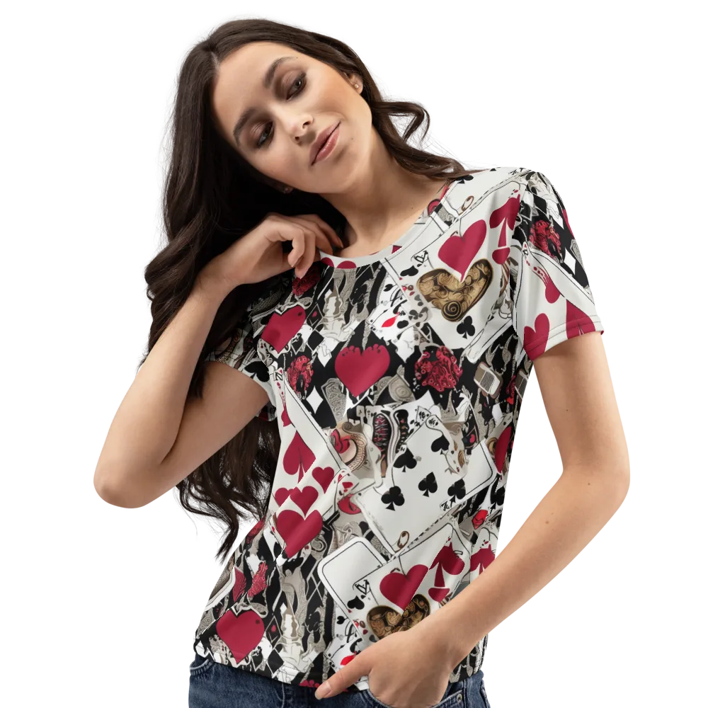 Velvet Gambit on Women's Crew Neck T-Shirt — Left Front