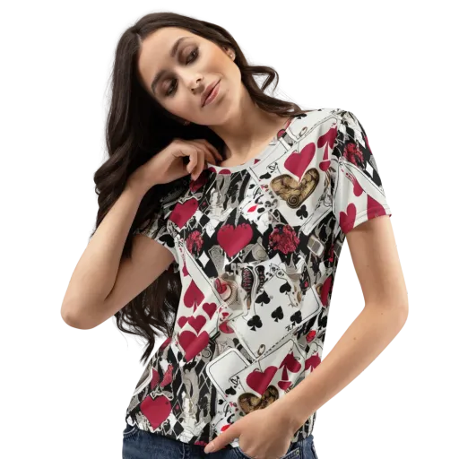Velvet Gambit on a Women's Crew Neck T-Shirt