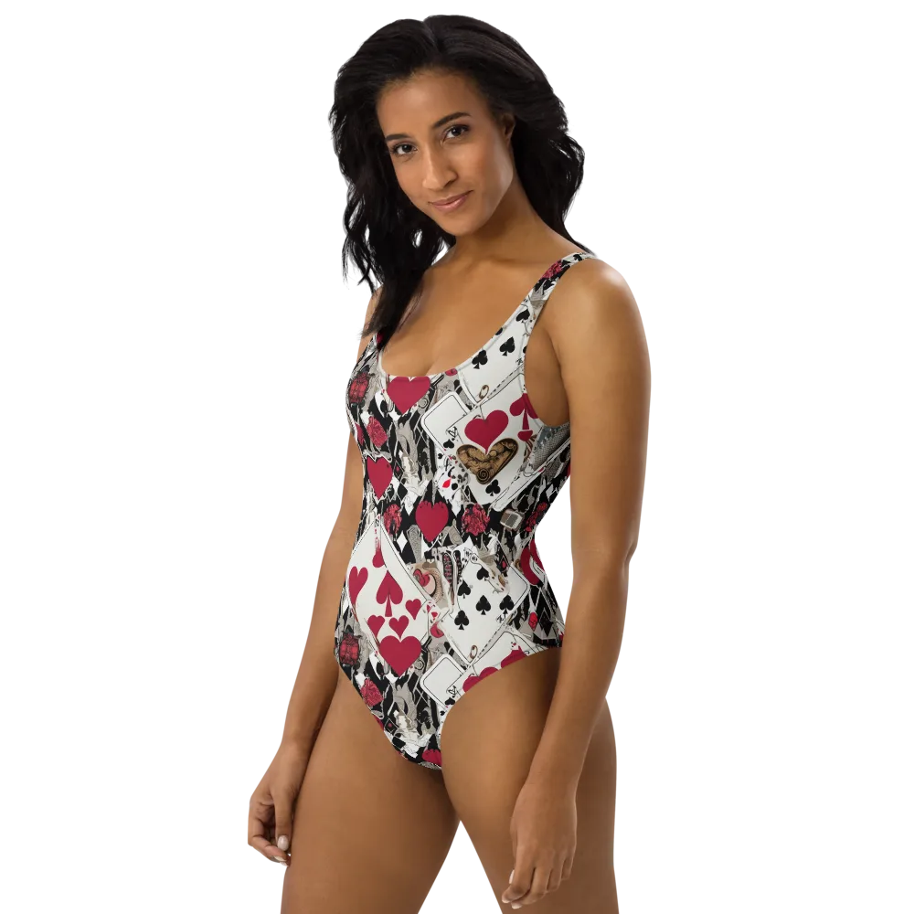 Velvet Gambit on One-Piece Swimsuit — Left