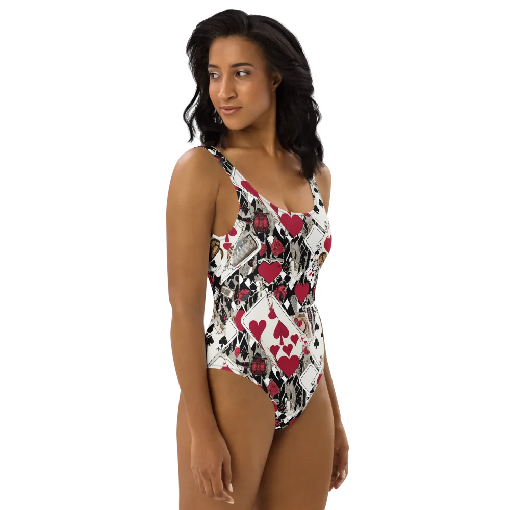 Velvet Gambit on One-Piece Swimsuit — Right