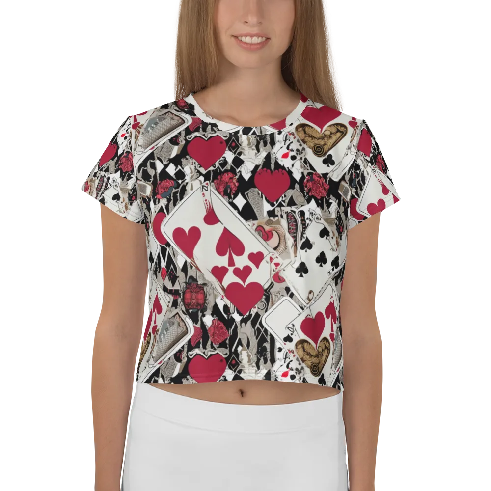Velvet Gambit on Crop Tee — Front