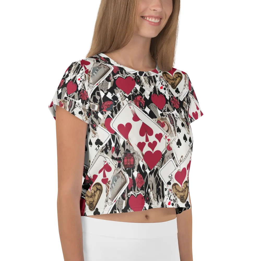 Velvet Gambit on Crop Tee — Right