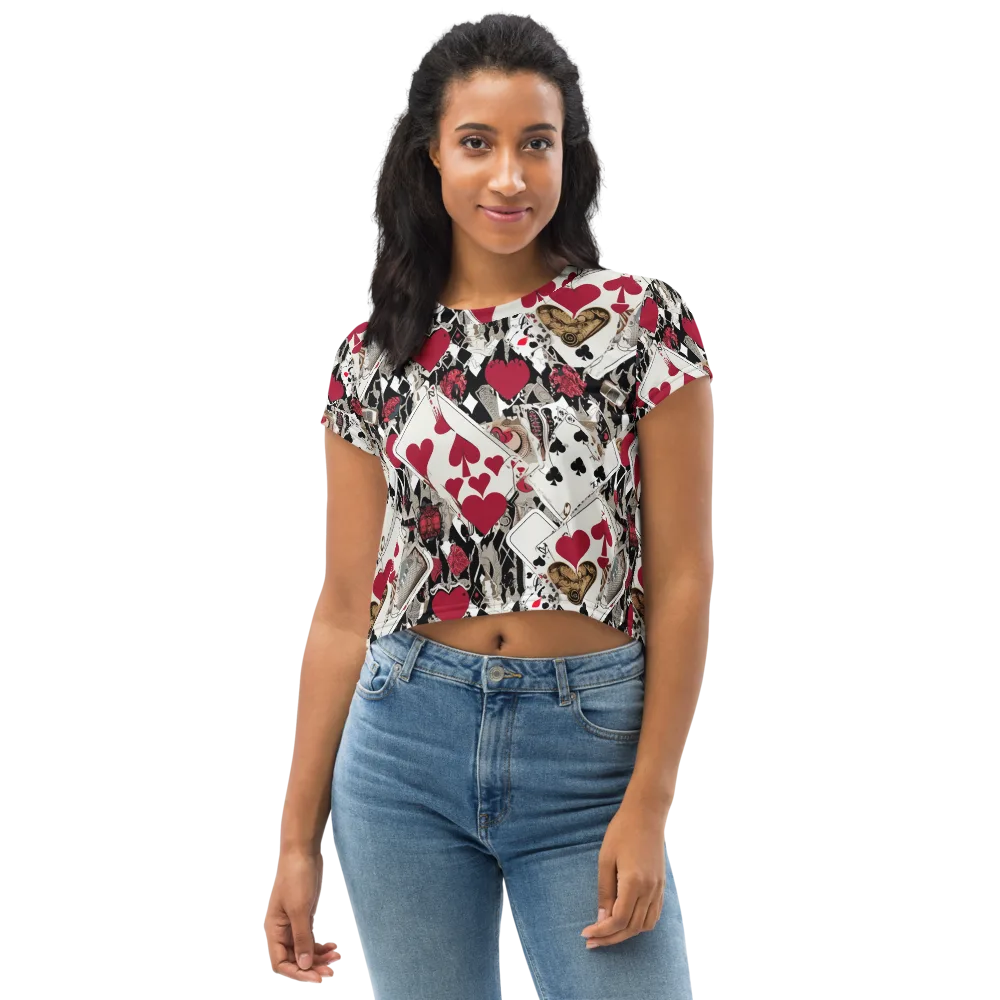 Velvet Gambit on Crop Tee — Front