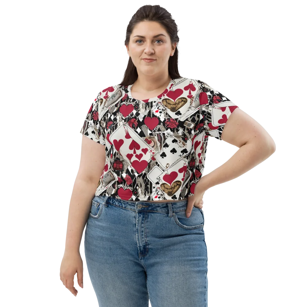 Velvet Gambit on Crop Tee — Front