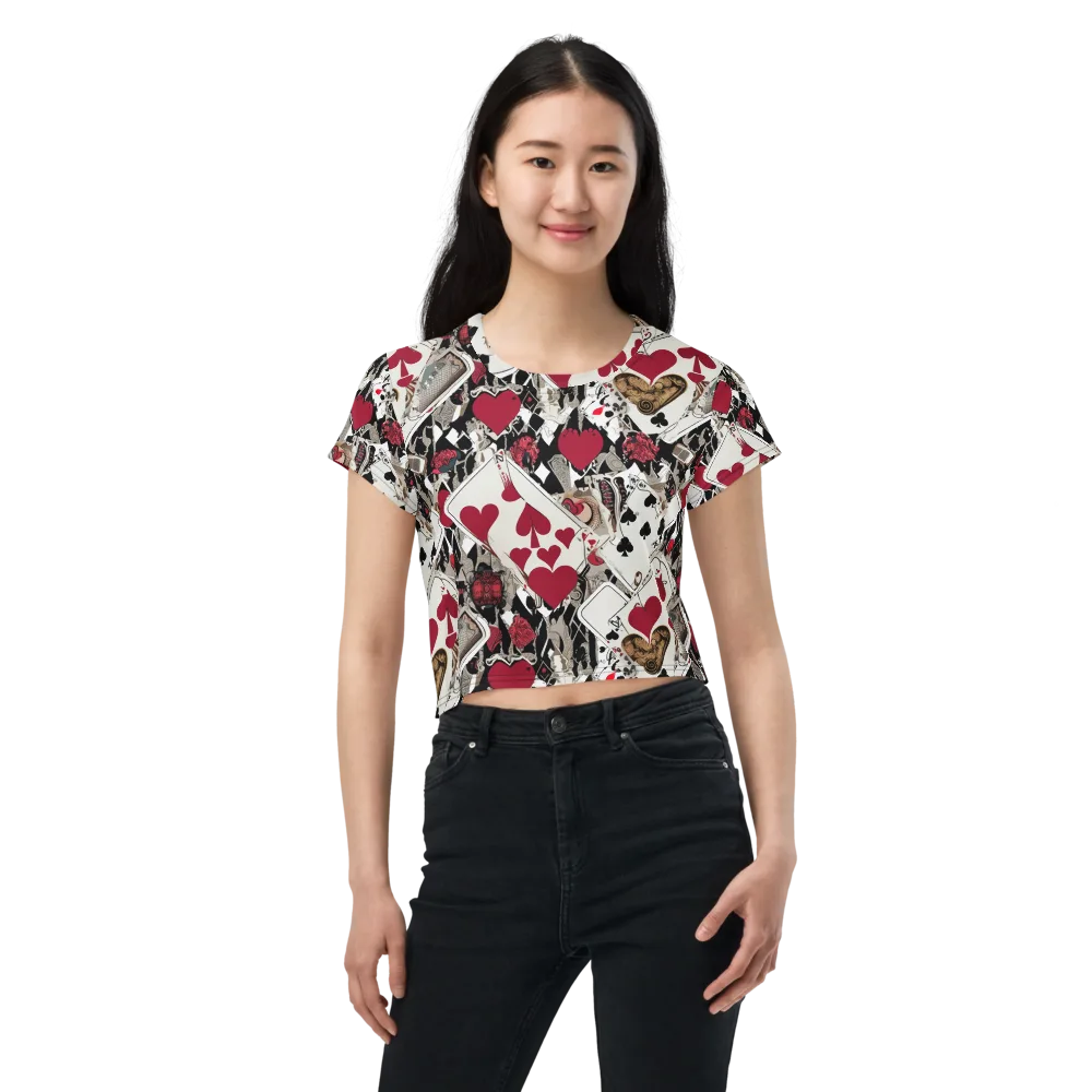 Velvet Gambit on Crop Tee — Front