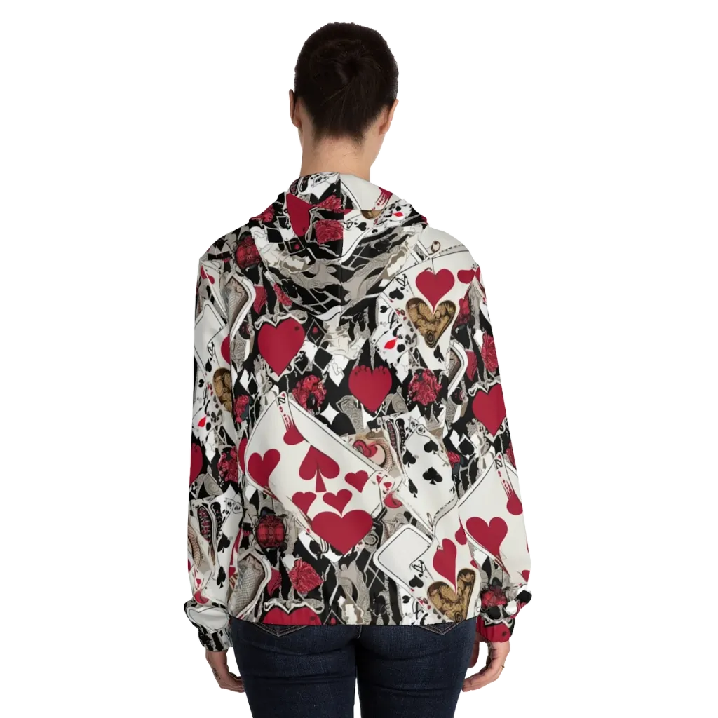 Velvet Gambit on Women's Full-Zip Hoodie — Back On Person