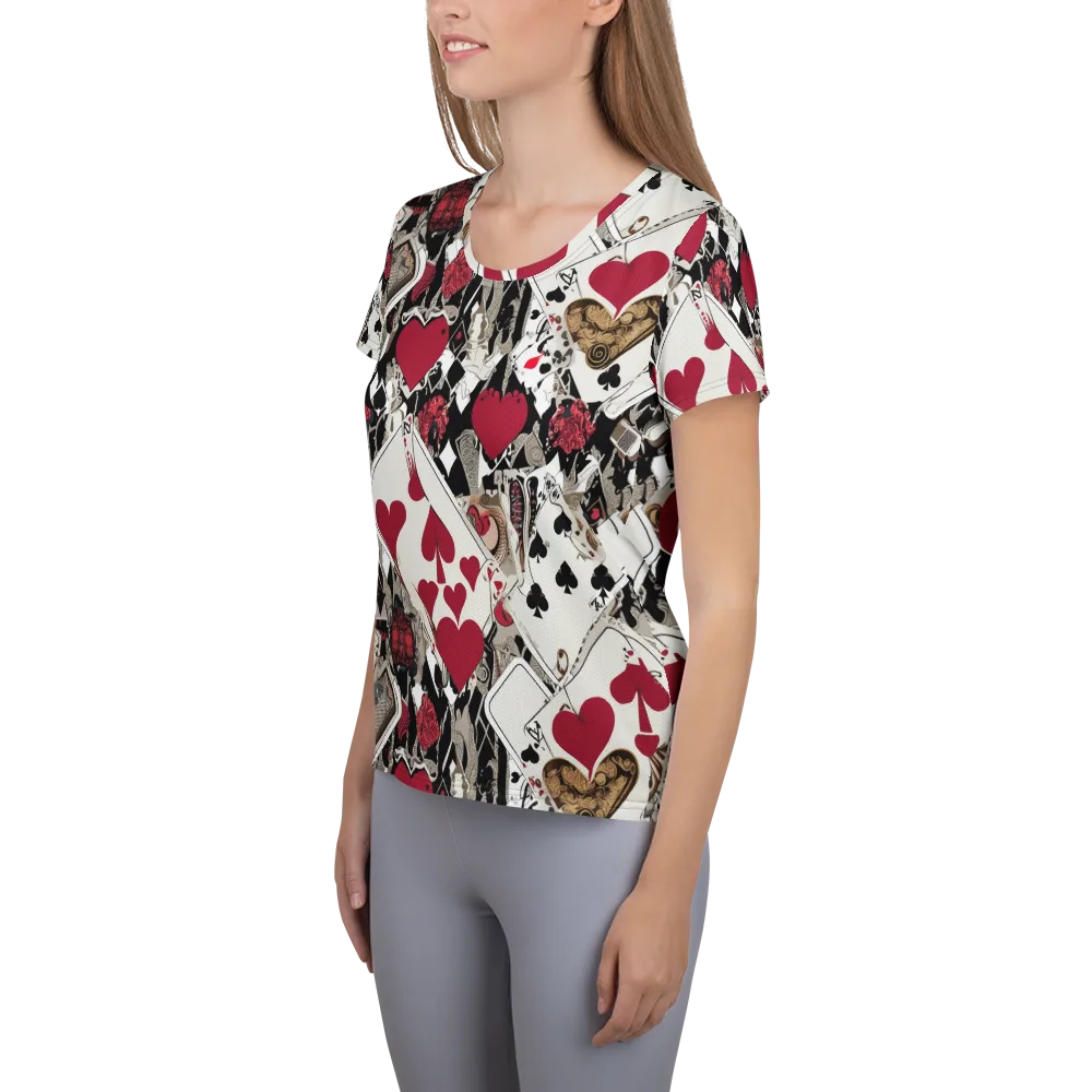 Velvet Gambit on Women's Athletic T-Shirt — Left