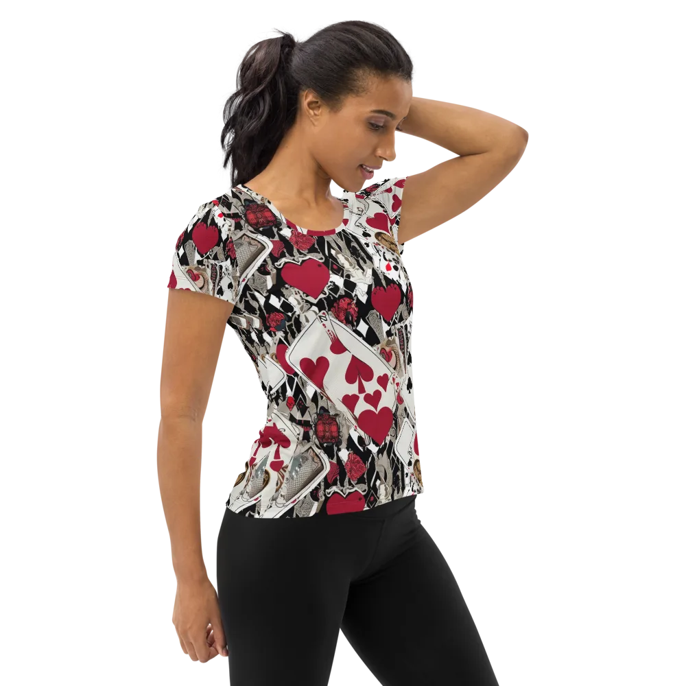 Velvet Gambit on Women's Athletic T-Shirt — Right