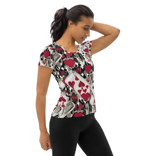 Velvet Gambit on a Women's Athletic T-Shirt
