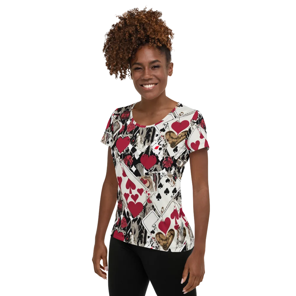 Velvet Gambit on Women's Athletic T-Shirt — Left