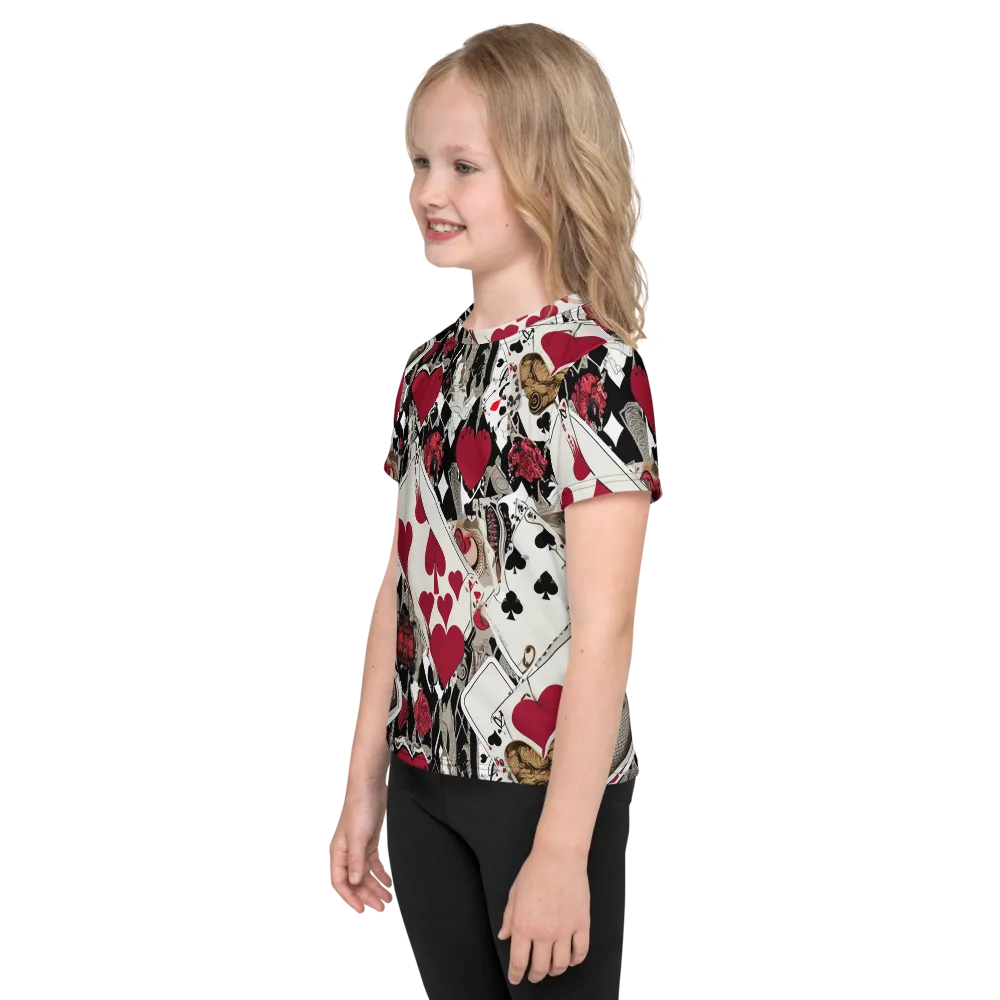 Velvet Gambit on Kids Crew Neck T-Shirt — Left