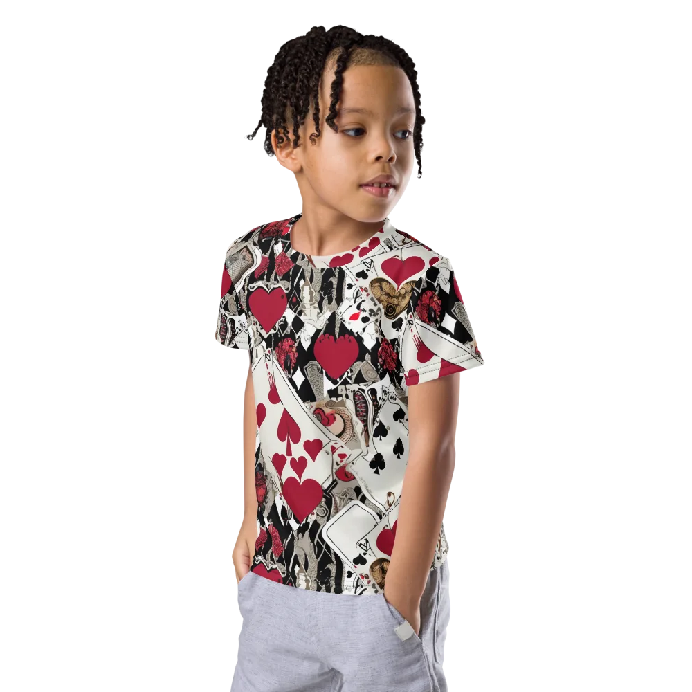 Velvet Gambit on Kids Crew Neck T-Shirt — Left Front