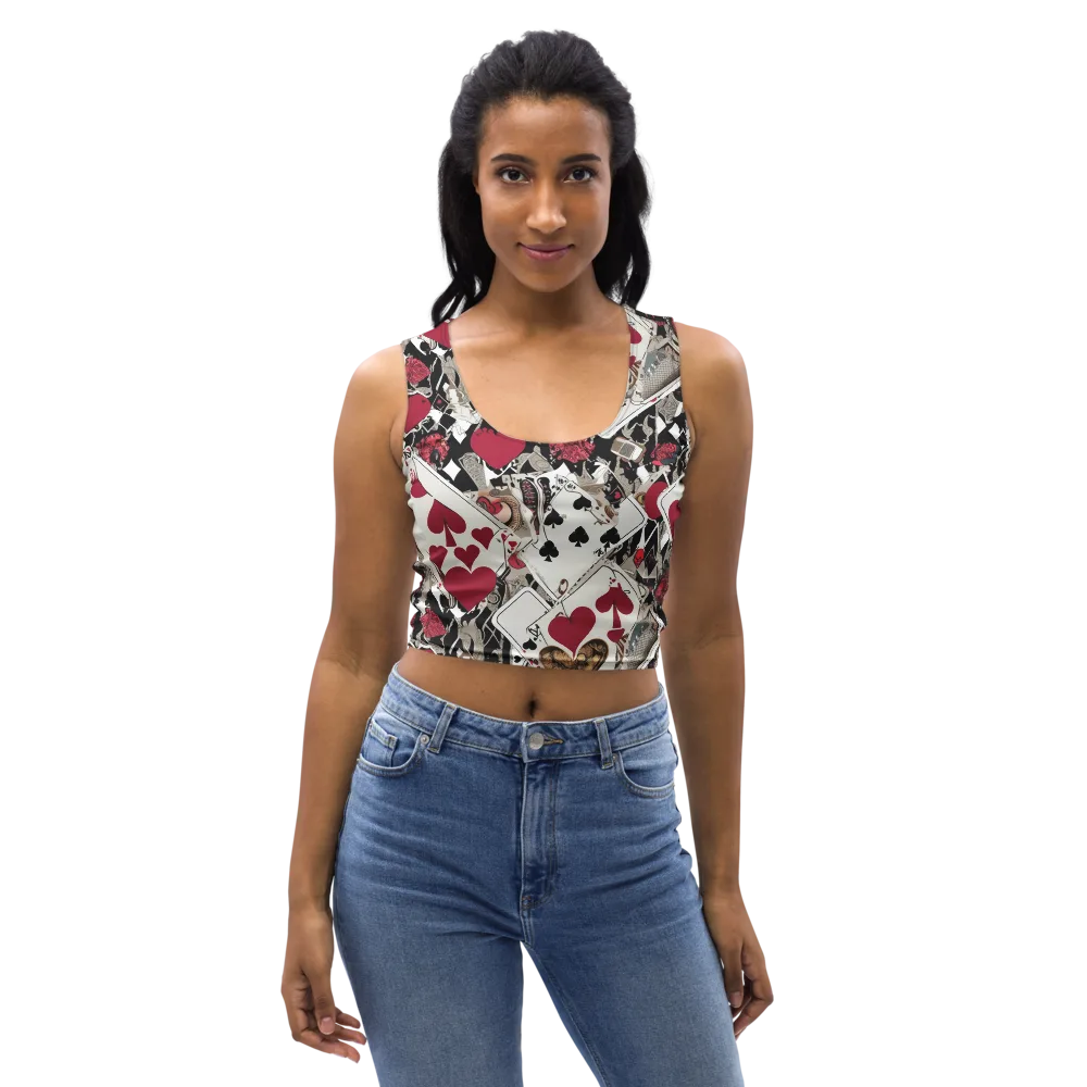 Velvet Gambit on Crop Top — Front