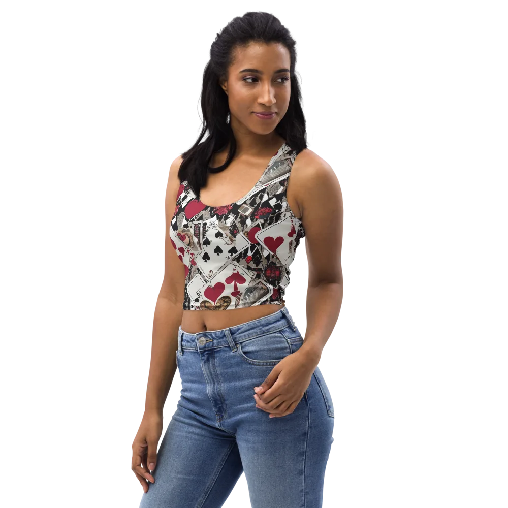 Velvet Gambit on Crop Top — Left Front