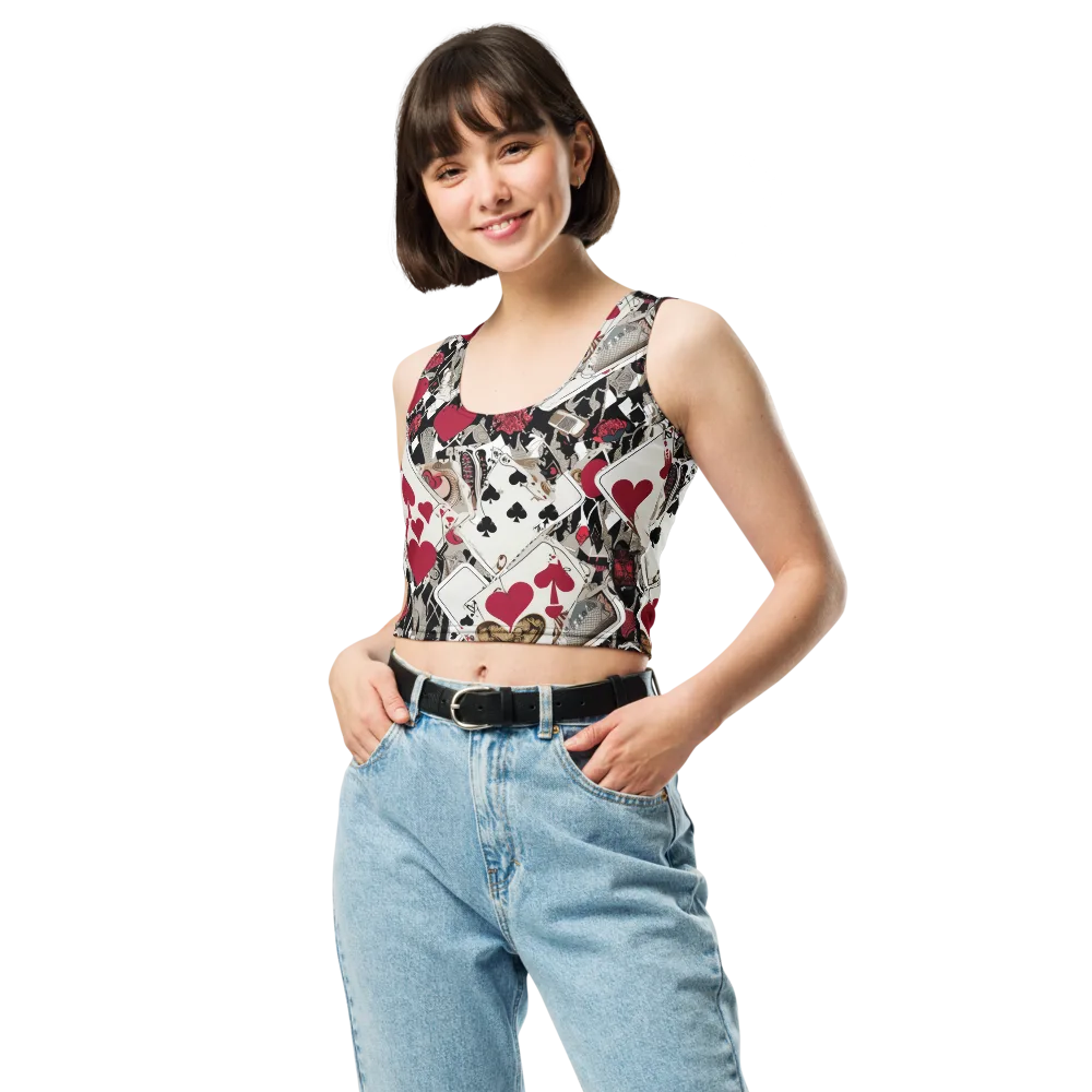 Velvet Gambit on Crop Top — Front