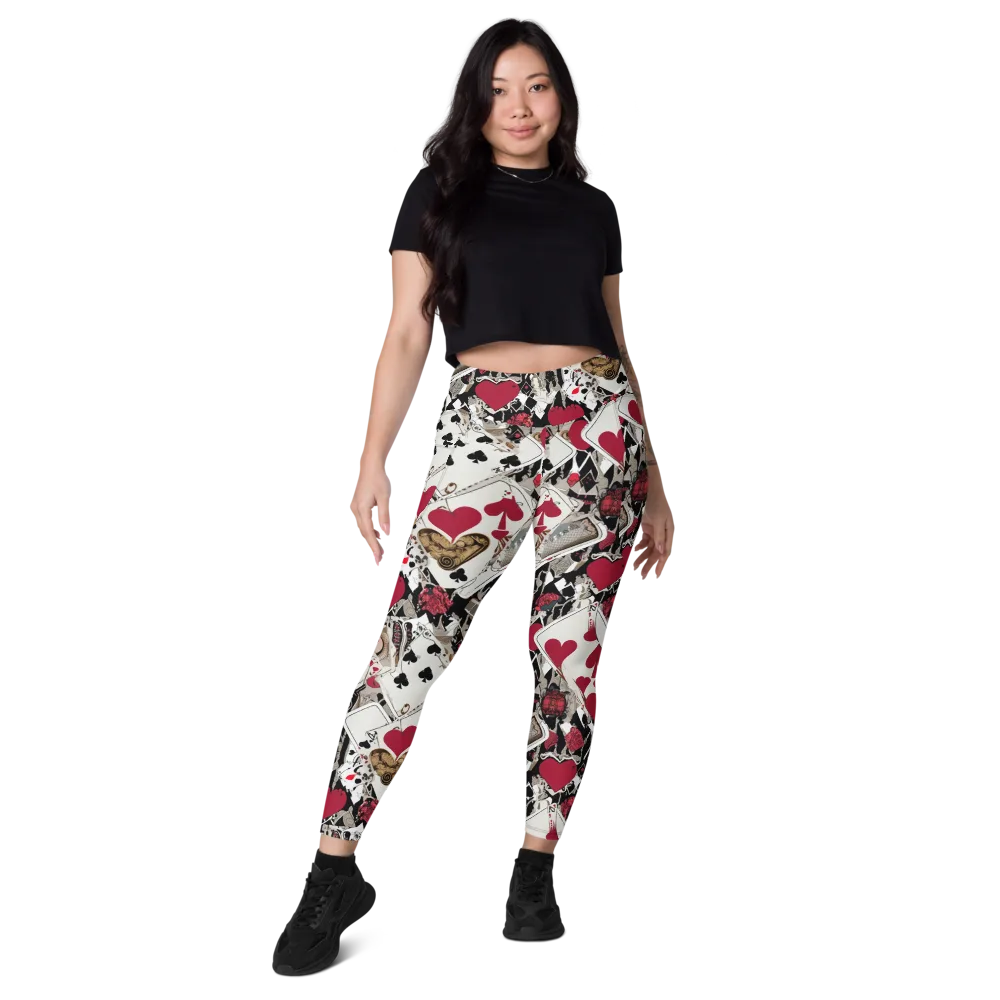 Velvet Gambit on Leggings with Pockets — Front