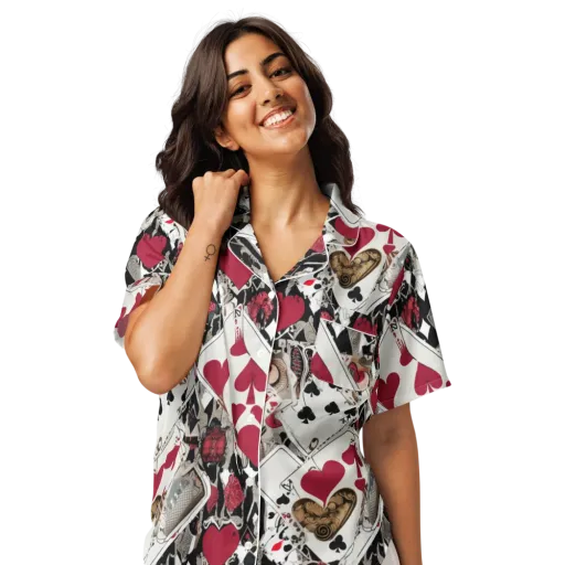 Velvet Gambit on a Women's Short Sleeve Pajama Top