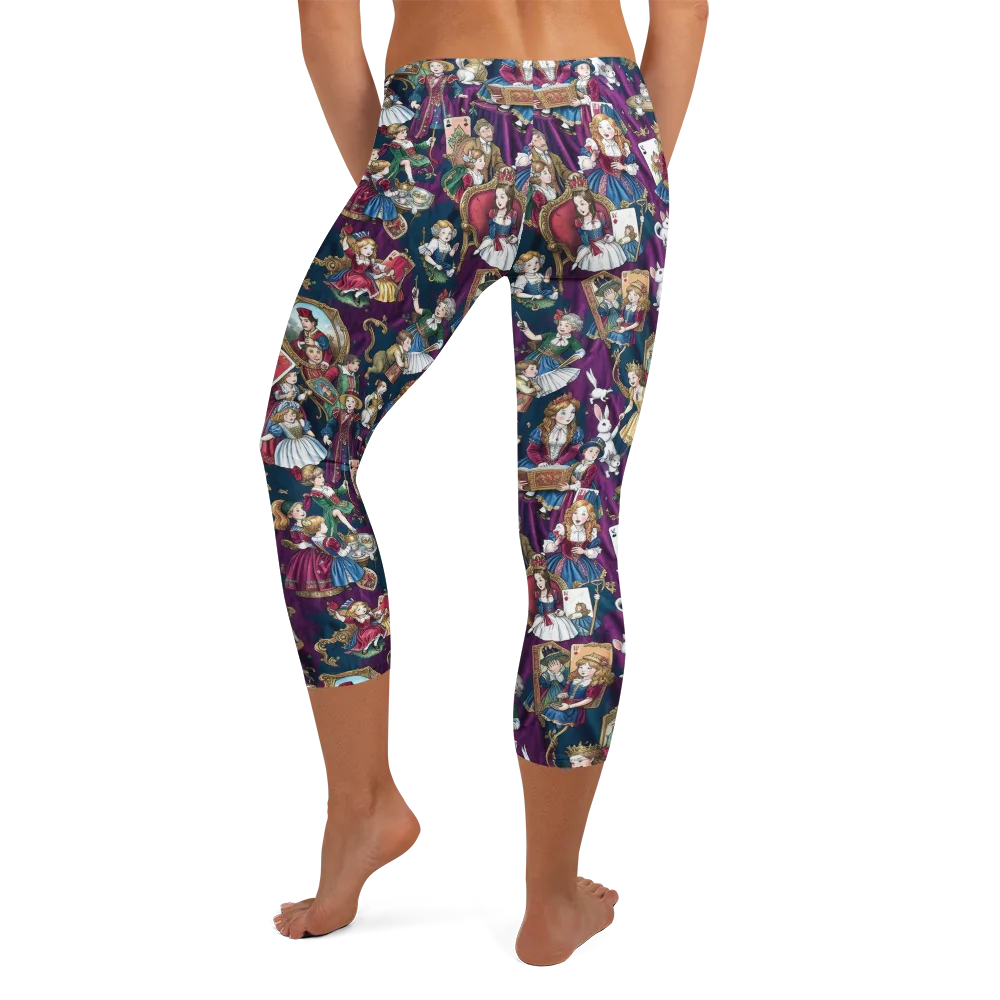 Wonderland Court on Capri Leggings — Back