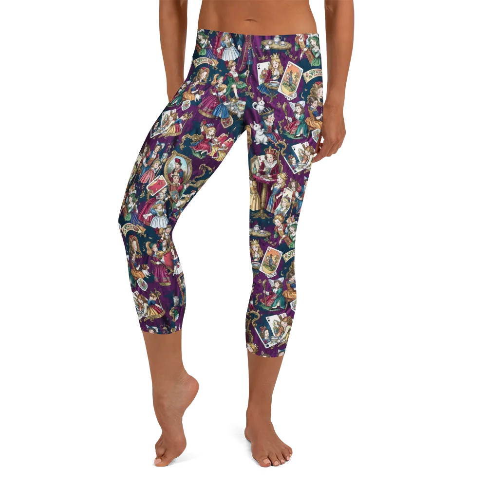 Wonderland Court on Capri Leggings — Front