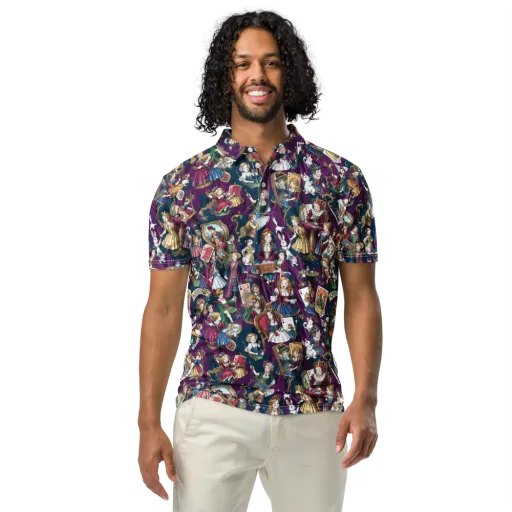 Wonderland Court on a Men's Slim Fit Polo Shirt