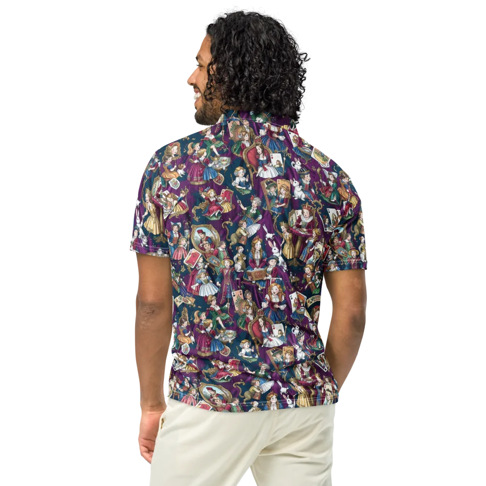 Wonderland Court on Men's Slim Fit Polo Shirt — Back