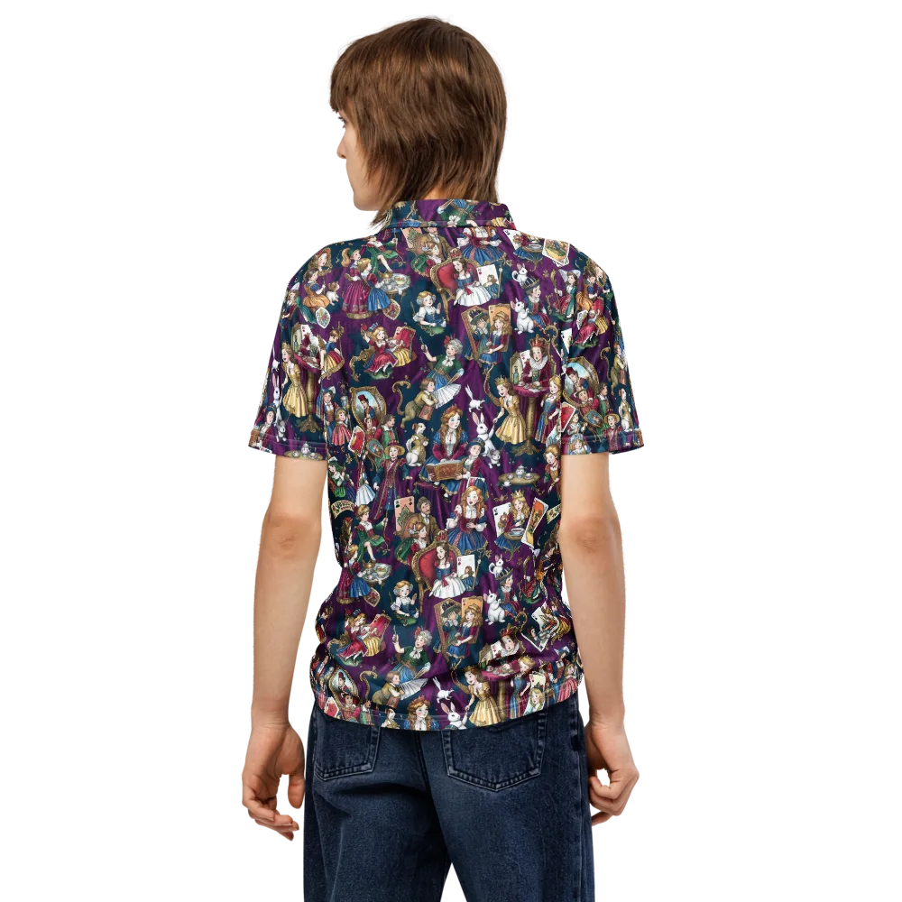 Wonderland Court on Men's Slim Fit Polo Shirt — Back