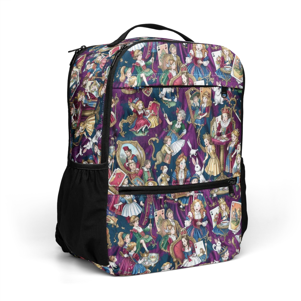 Wonderland Court on Utility Backpack — Right Front