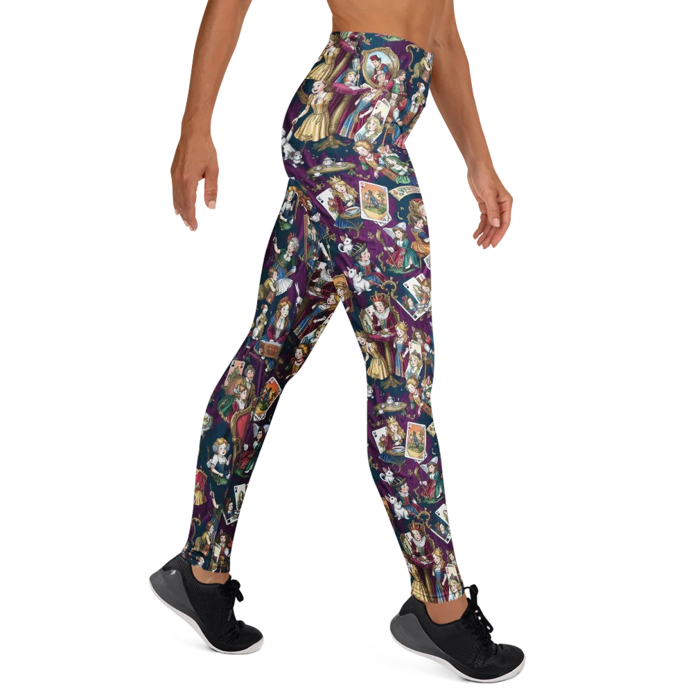 Wonderland Court on Yoga Leggings — Right