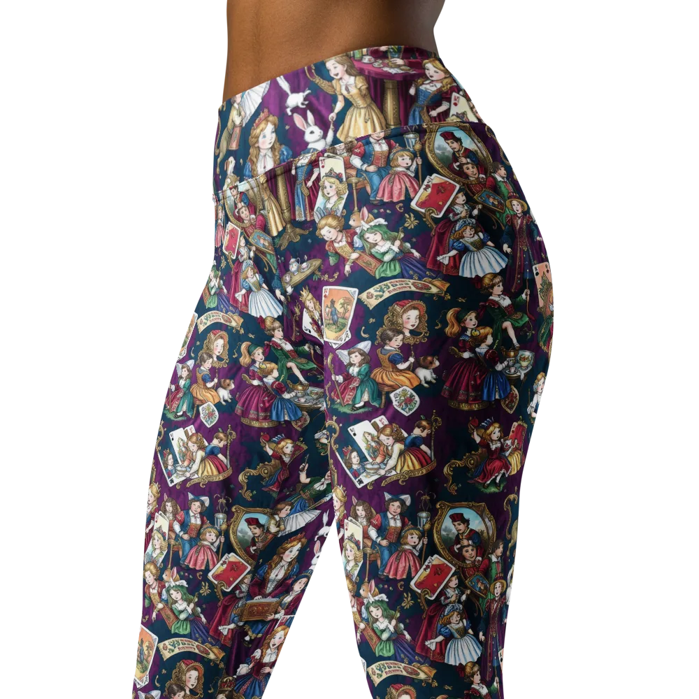 Wonderland Court on Yoga Leggings — Left Front