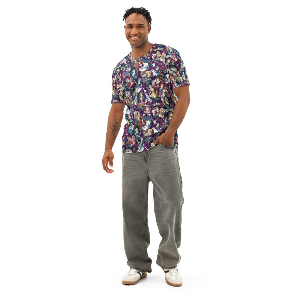 Wonderland Court on Men's Cotton Crew Neck T-Shirt — Front