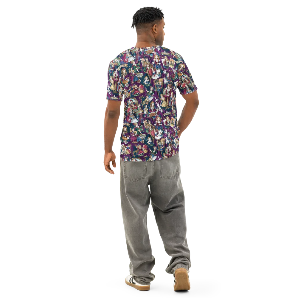 Wonderland Court on Men's Cotton Crew Neck T-Shirt — Back