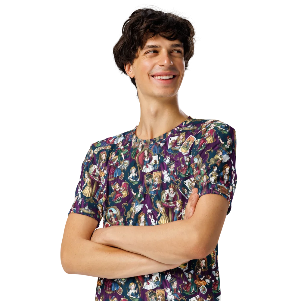 Wonderland Court on Men's Crew Neck T-Shirt — Left Front