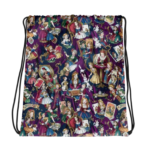 Wonderland Court on a Drawstring Bag