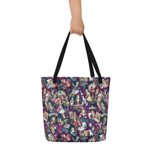 Wonderland Court on a Large Tote Bag W/ Pocket