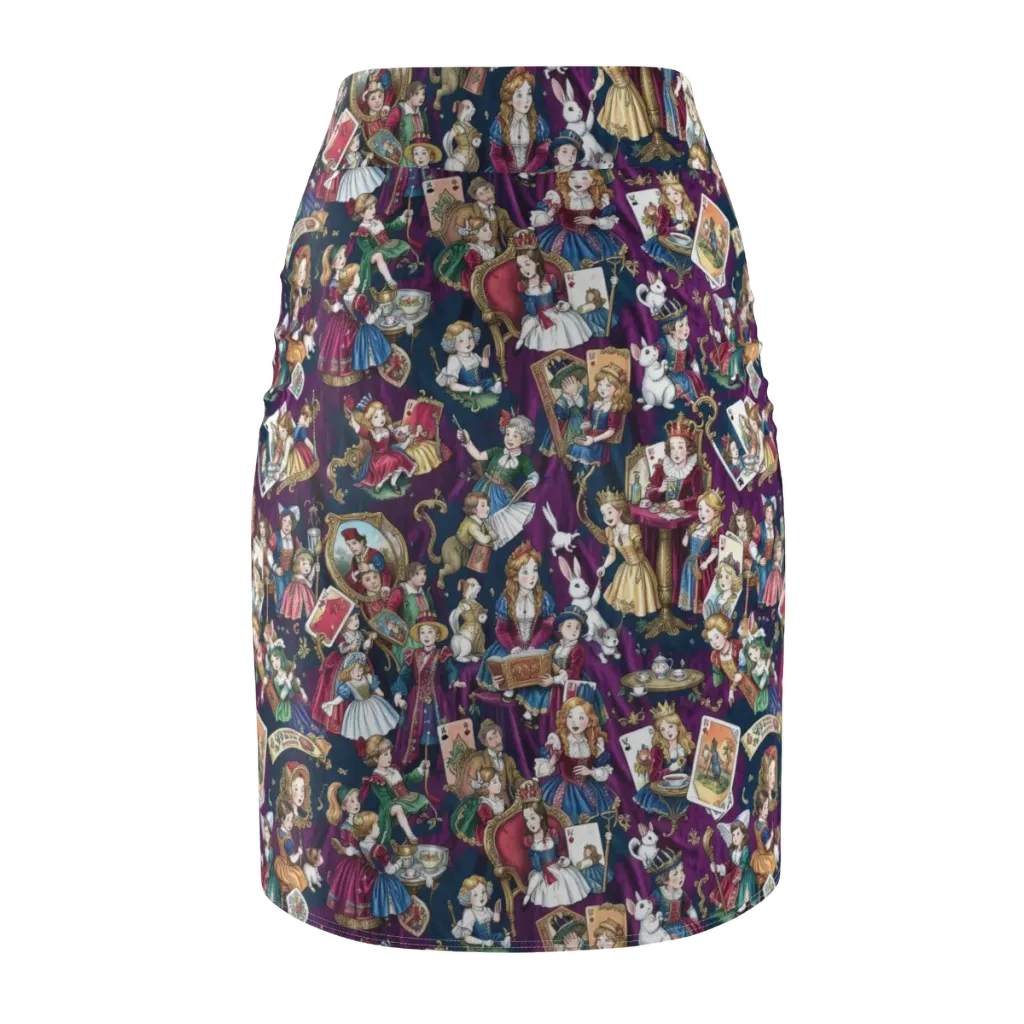 Wonderland Court on Pencil Skirt — Back