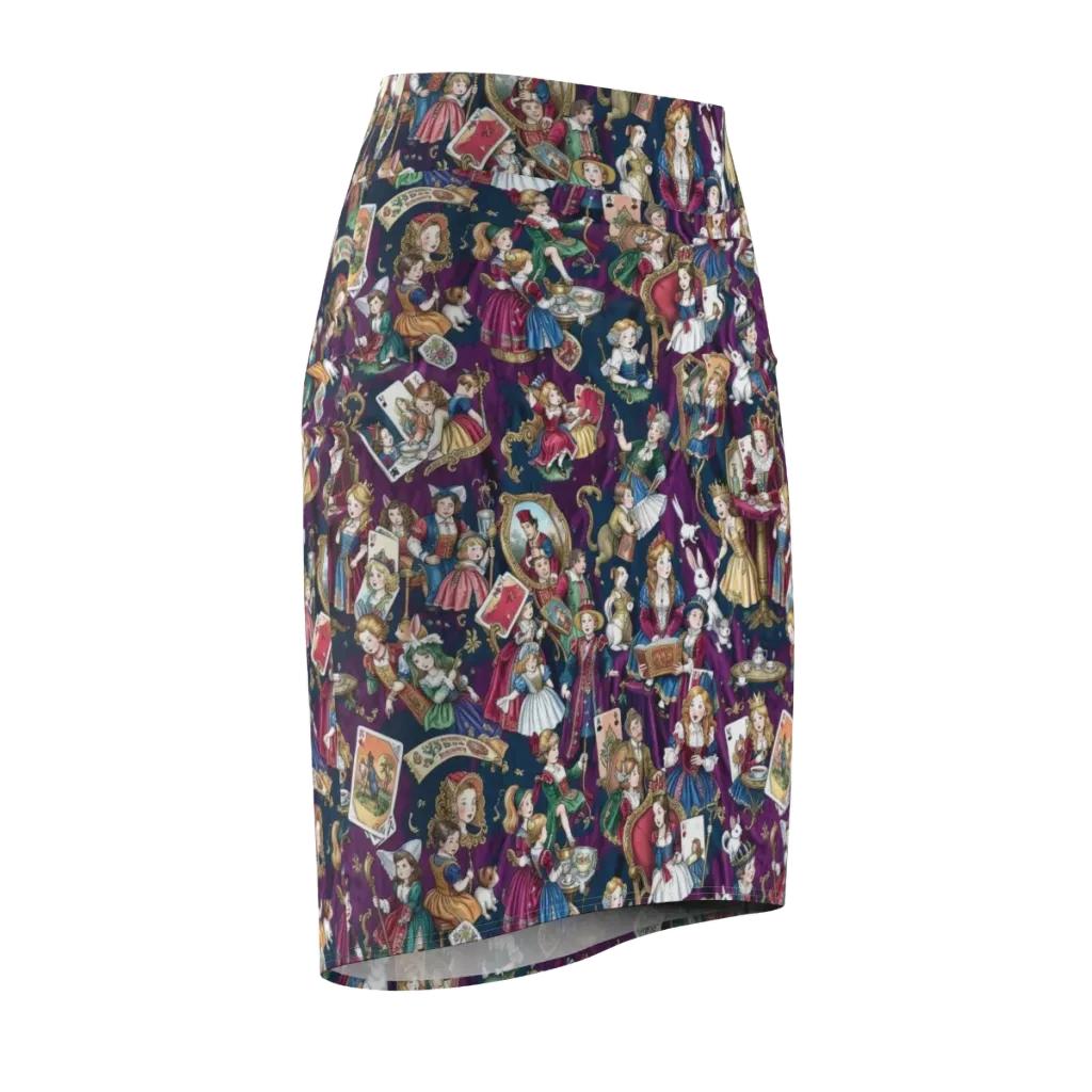 Wonderland Court on Pencil Skirt — Front Side